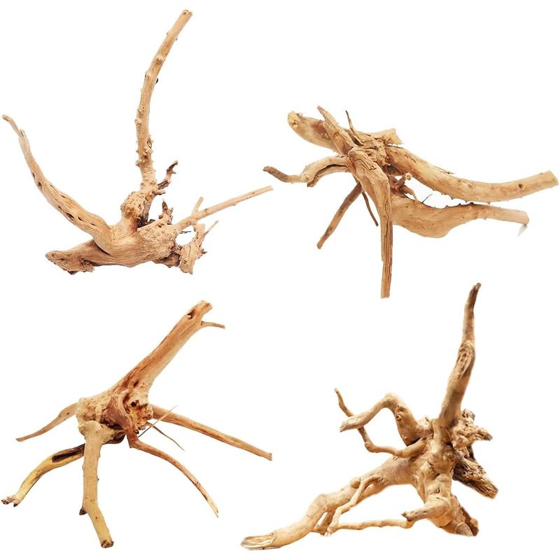 Planted Aquarium With Driftwood - 4 SZT. Naturalne Drewniane Dekoracje do